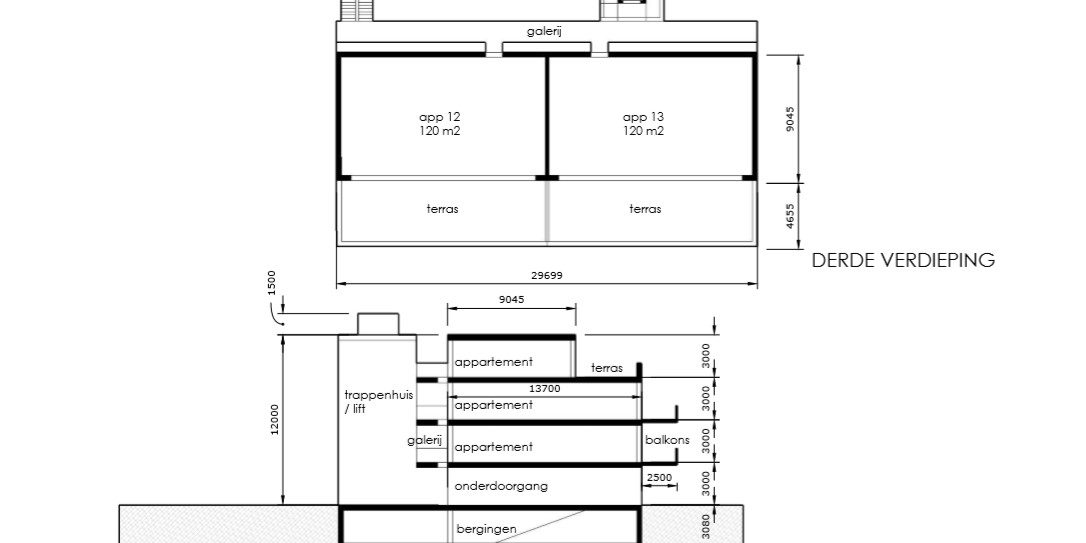 archstudio-architect-haarlem-nieuwbouw-appartementen ruimtelijke studie nieuwbouw appartementen