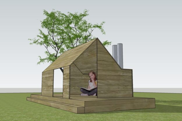 archstudio-architect-haarlem-kinderhuisje-tuin Ontwerp kinderhuisje voor in de tuin