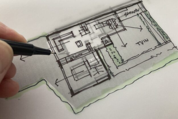 archstudio-architect-haarlem-schetsontwerp-plattegrond-woning-spaarndam woning spaarndam