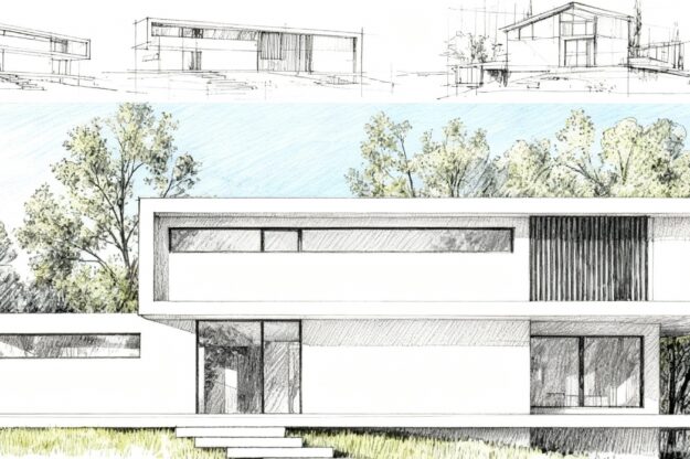 archstudio-architect-haarlem-schets-villa-bentveld schets villa bentveld